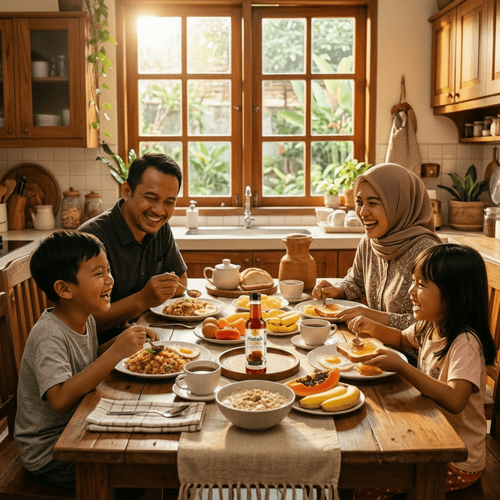 Keluarga Menikmati Madu